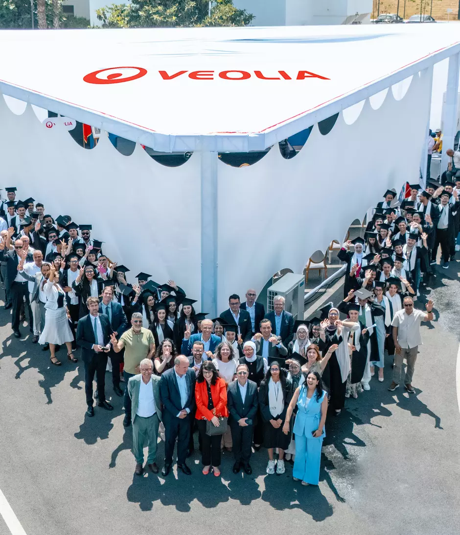 Remise diplômes Veolia au Maroc